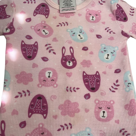 Pink and Purple Animal Print Pajama Set - Picture 3 of 5